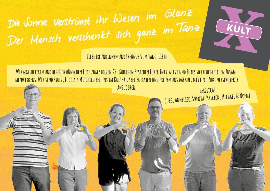 Gratulation Vorstand Kult-X
